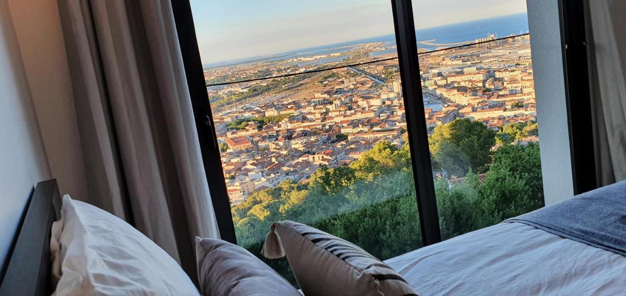 Le Rouquier Studio Terrasse, Vue Exceptionnelle, Climatisation Sete Luaran gambar