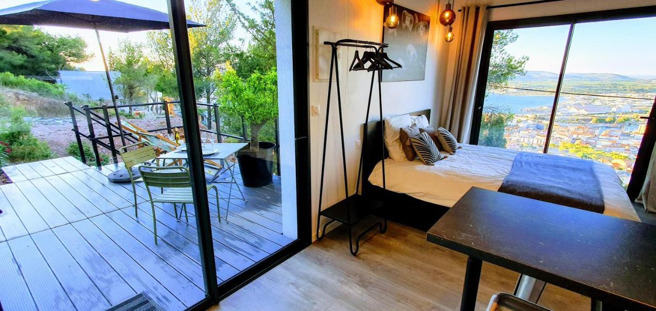 Le Rouquier Studio Terrasse, Vue Exceptionnelle, Climatisation Sete Luaran gambar